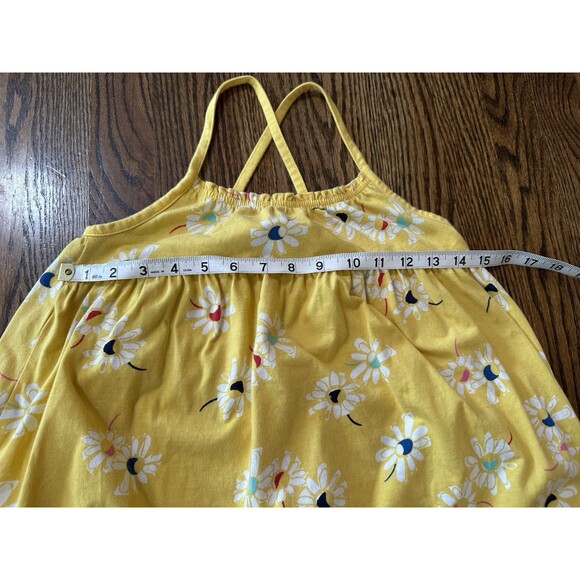 Hanna Andersson Yellow Floral Strappy Dress Girls Size 140 (10) Pockets Sundress - Picture 10 of 11